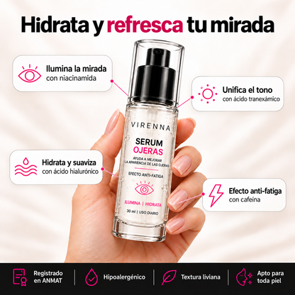 Virenna Serum Ojeras — Contorno de Ojos Anti-Fatiga y Anti-Ojeras